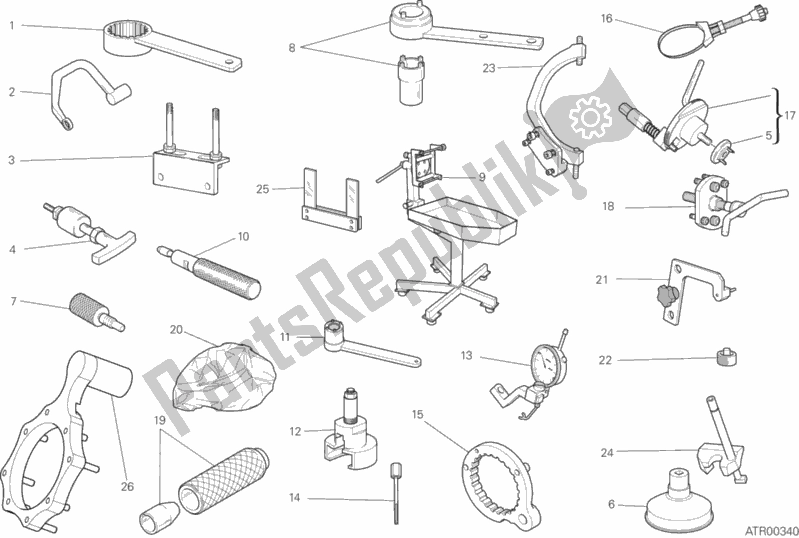 Alle onderdelen voor de Werkplaatsgereedschap, Motor van de Ducati Scrambler Sixty2 Thailand USA 400 2016